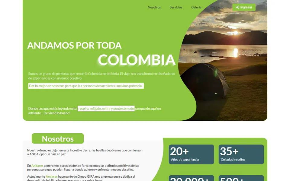 Captura do site Andares